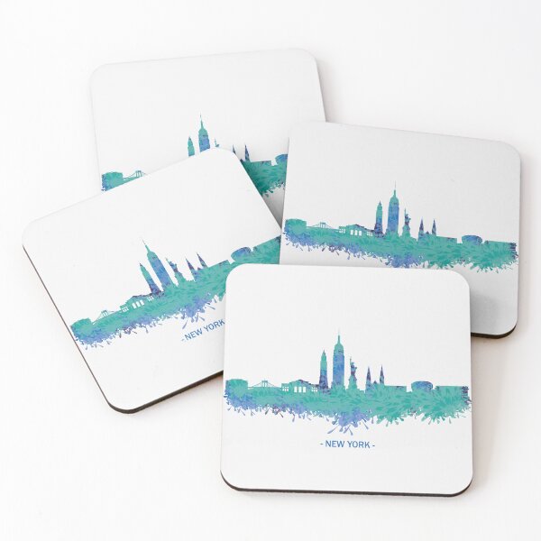 Item preview, New York water color skyline designed and sold by Digital4youLk.