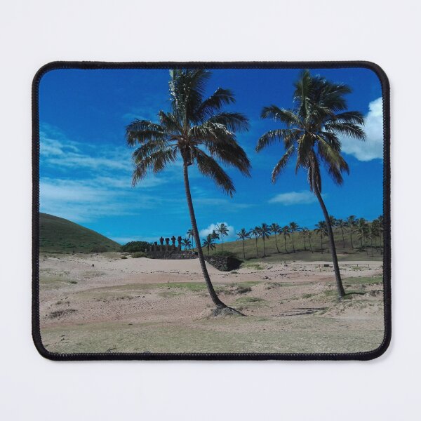 Item preview, Palm trees with blue sky in the background on Easter Island designed and sold by MAGU-PHOTOGRAPH.