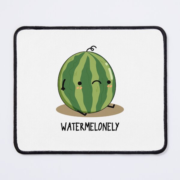 Item preview, Waterme-lonely Watermelon Funny Fruit Puns designed and sold by punnybone.