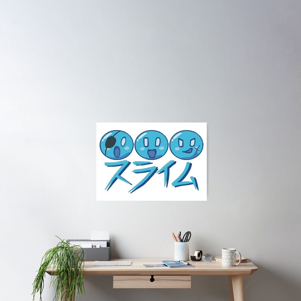 Cute Kawaii Blue Slime Custom from My Isekai Life or Tensei Kenja no Isekai  Life Anime Canvas Print for Sale by Animangapoi