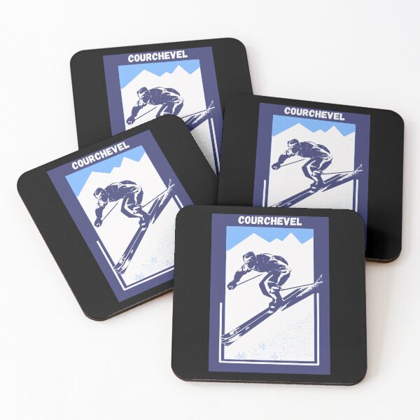 Item preview, Vintage Blue Geometric Ski Poster For Mountain Alpine Skier With The Name Of The French Ski Re designed and sold by donnielnah.