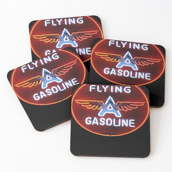 Item preview, Flying A Service Station Red Round Neon Sign  designed and sold by AmandaHutchin1.