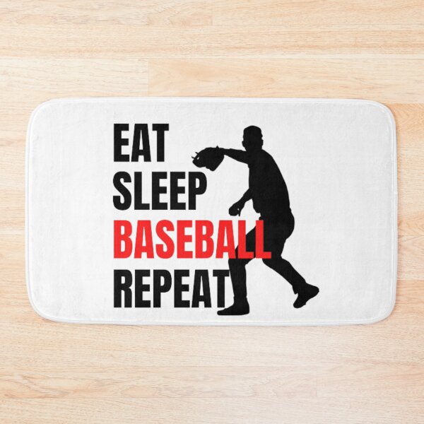 Item preview, Eat Sleep Baseball Repeat - Black Red 3 designed and sold by GymWearDepot.