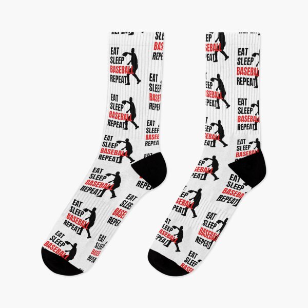 Item preview, Eat Sleep Baseball Repeat - Black Red 3 designed and sold by GymWearDepot.