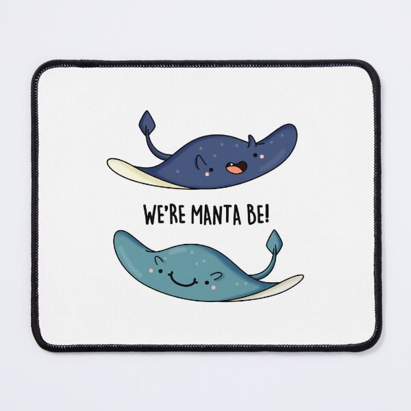 Item preview, We're Manta Be Funny Manta Ray Puns designed and sold by punnybone.