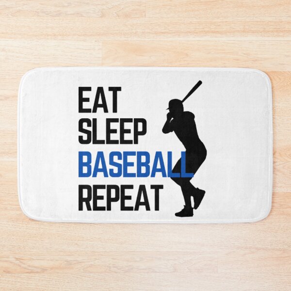 Item preview, Eat Sleep Baseball Repeat - Black Blue 4 designed and sold by GymWearDepot.