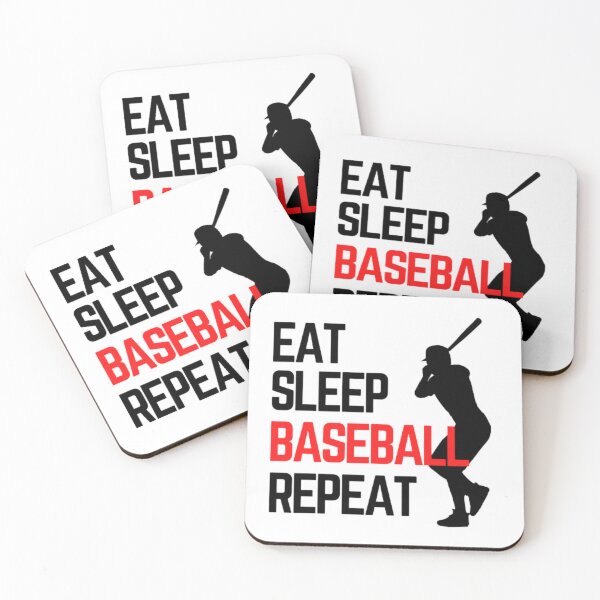 Item preview, Eat Sleep Baseball Repeat - Black Red 4 designed and sold by GymWearDepot.
