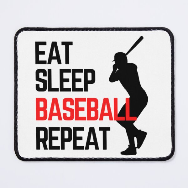 Item preview, Eat Sleep Baseball Repeat - Black Red 4 designed and sold by GymWearDepot.