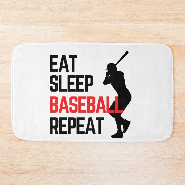 Item preview, Eat Sleep Baseball Repeat - Black Red 4 designed and sold by GymWearDepot.