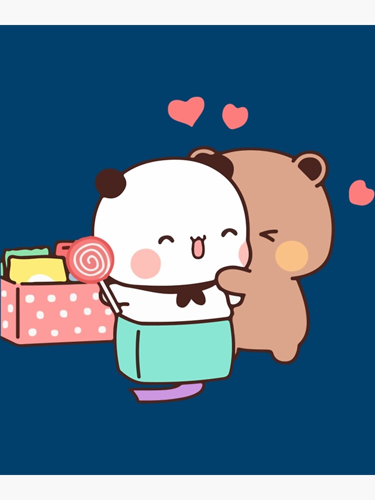 Bear and Panda Bubu Dudu Balloon  Greeting Card for Sale by DeerQueerG