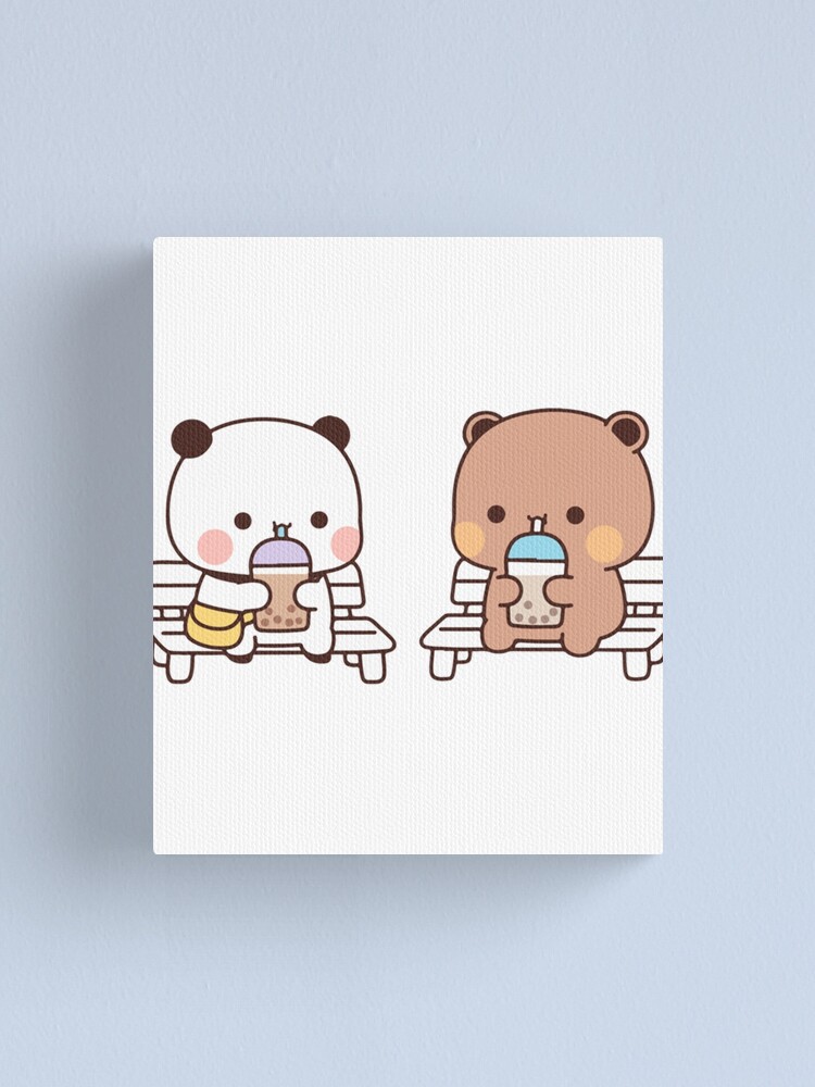 Bear and Panda Bubu Dudu Balloon  Canvas Print for Sale by DeerQueerG