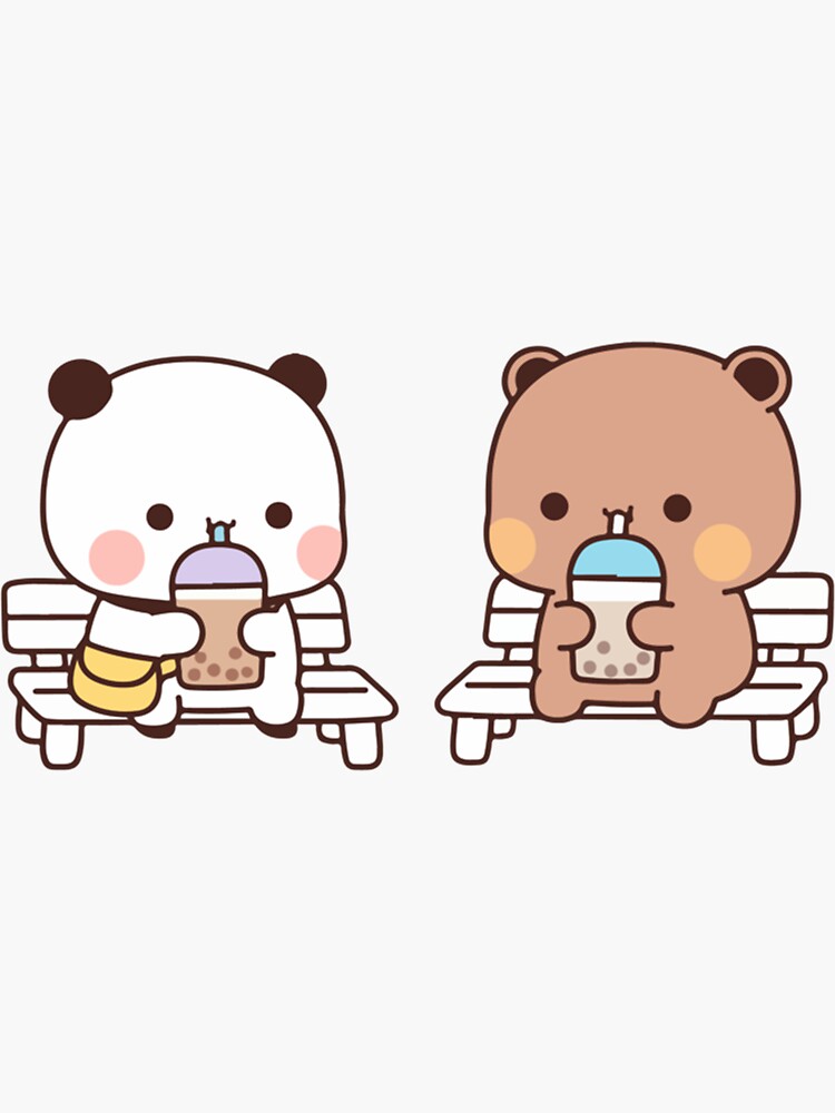 Bear and Panda Bubu Dudu Balloon | Sticker