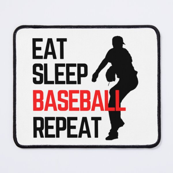 Item preview, Eat Sleep Baseball Repeat - Black Red 5 designed and sold by GymWearDepot.