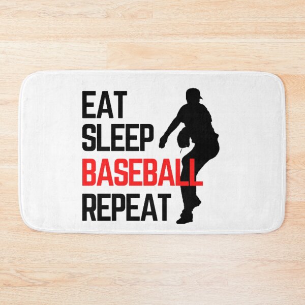 Item preview, Eat Sleep Baseball Repeat - Black Red 5 designed and sold by GymWearDepot.