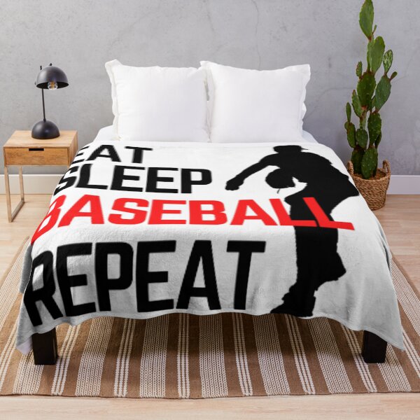 Artikelvorschau, Eat Sleep Baseball Repeat - Schwarz Rot 5 entworfen und verkauft von GymWearDepot.