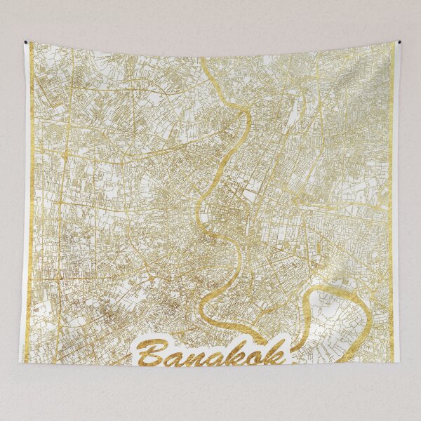 Item preview, Bangkok Map Gold designed and sold by HubertRoguski.