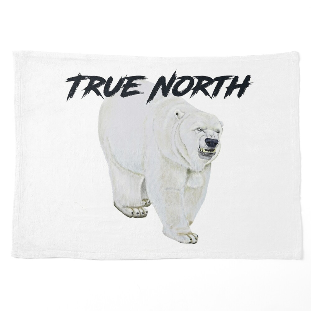 True North Polar Bear Small Zipper Wallet (Black)