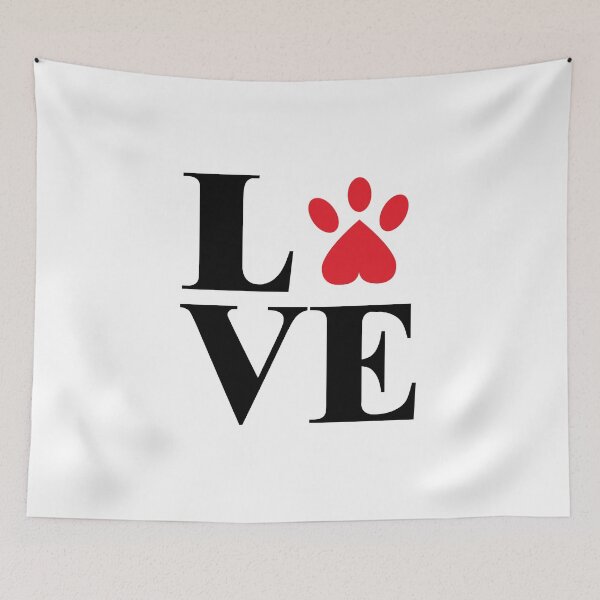 Item preview, Love with pet footprint. - funny saying vector. Great for scrapbooking, posters, textiles, gifts, T-shirts. designed and sold by paolboa.