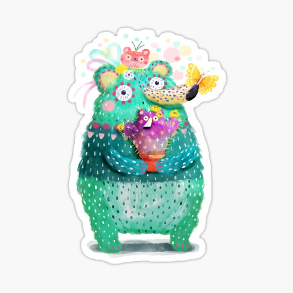 Blue-ish bear Sticker