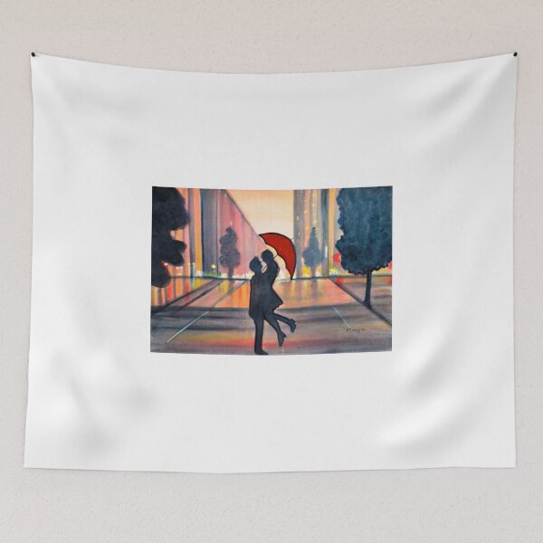 Item preview, Romance in the city romantic painting gift art on sale designed and sold by artbymanjiri.