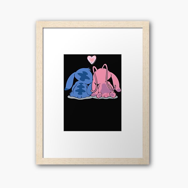 Stitch And Lilo Stitch Angel Love Art Board Print for Sale by olmera