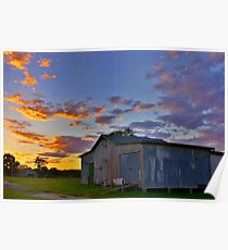 Vibrant old barn Poster