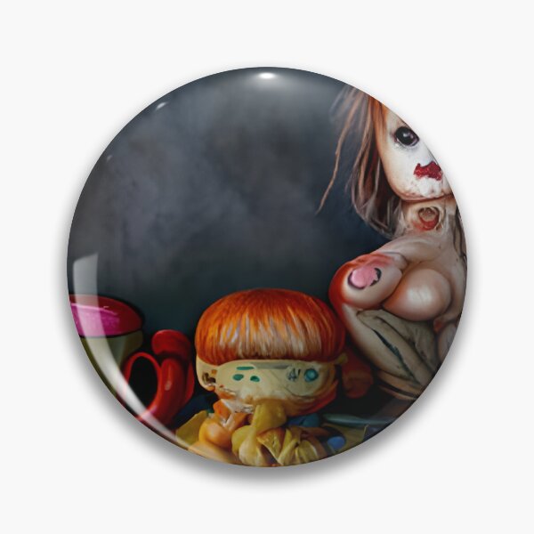 Item preview, Muñeca espeluznante sobre la mesa designed and sold by digitalartpro.