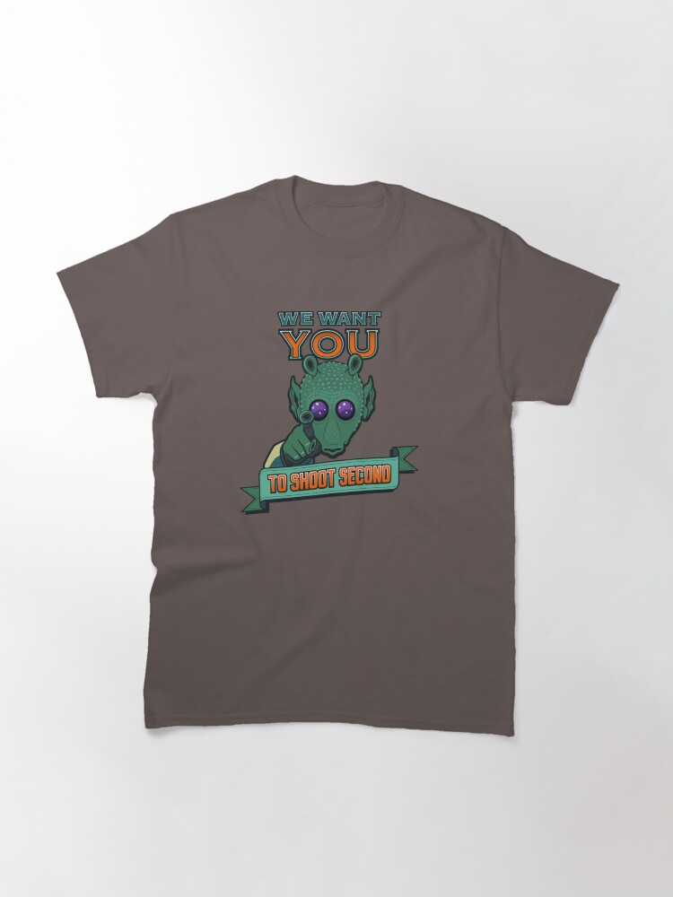 Alternate view of Greedo Wants You To Shoot Second Classic T-Shirt