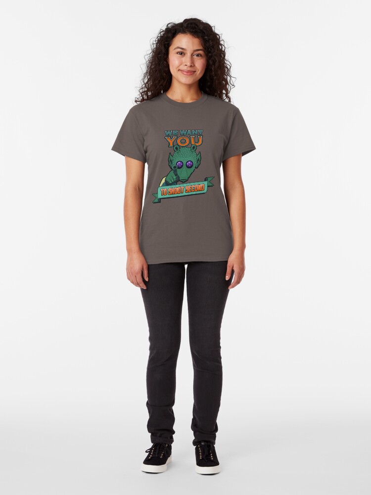 Alternate view of Greedo Wants You To Shoot Second Classic T-Shirt