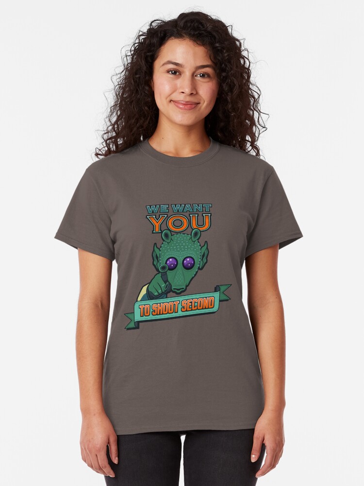 Alternate view of Greedo Wants You To Shoot Second Classic T-Shirt