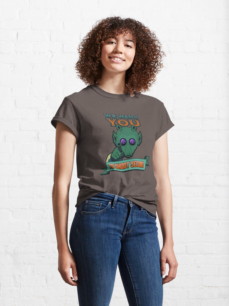 Alternate view of Greedo Wants You To Shoot Second Classic T-Shirt
