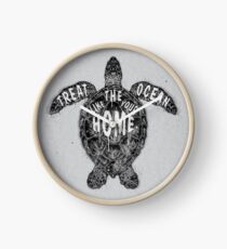 OCEAN OMEGA (MONOCHROME) Clock