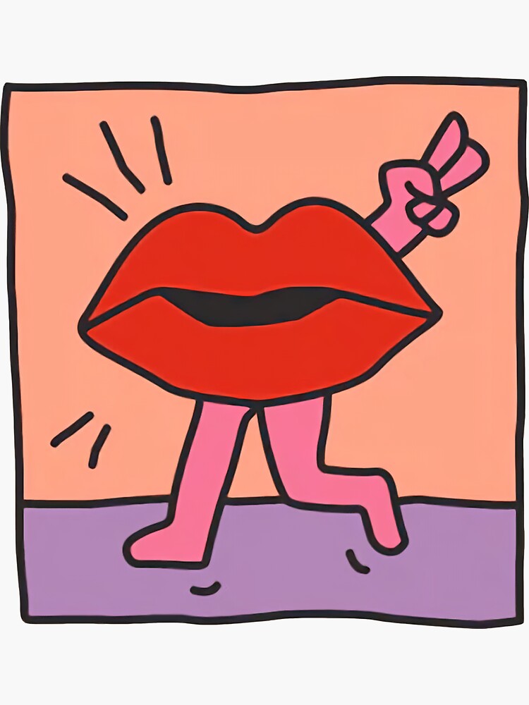 "crankgameplays PEACE LIPS" Sticker for Sale by Renareolds Redbubble