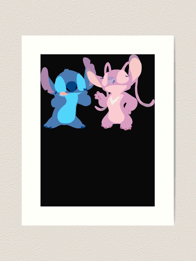 Stitch And Lilo Stitch Angel Love Art Board Print for Sale by olmera