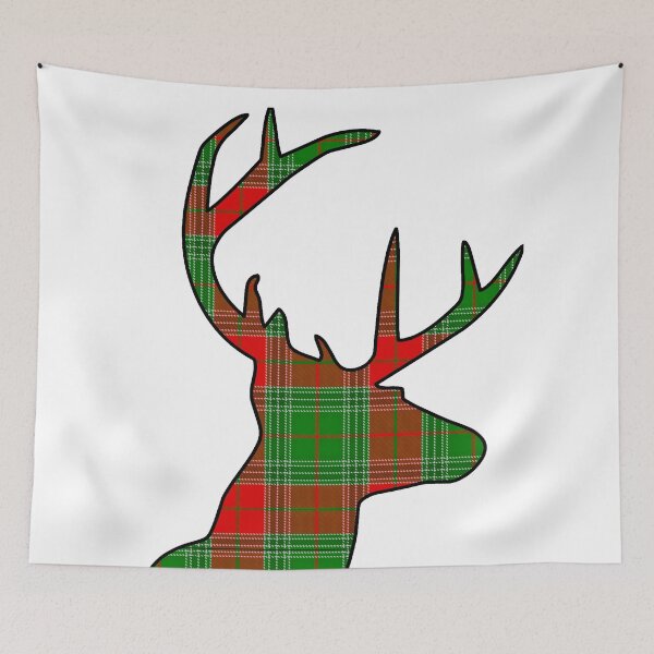 Item preview,  Winter Red And Green Christmas Plaid Reindeer designed and sold by Tamas Das.