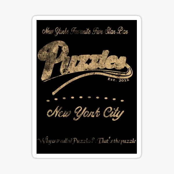 "Puzzle's Bar How I Met Your Mother" Sticker for Sale by resed39 Redbubble
