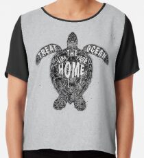 OCEAN OMEGA (MONOCHROME) Chiffontop