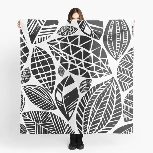 Geometrical nature print / little geometric leaves Scarf
