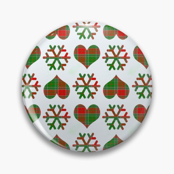 Item preview,  Christmas Winter Red Green Plaid Check Pattern Snowflakes And Heart designed and sold by Tamas Das.