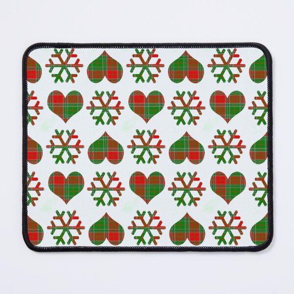 Item preview,  Christmas Winter Red Green Plaid Check Pattern Snowflakes And Heart designed and sold by Tamas Das.
