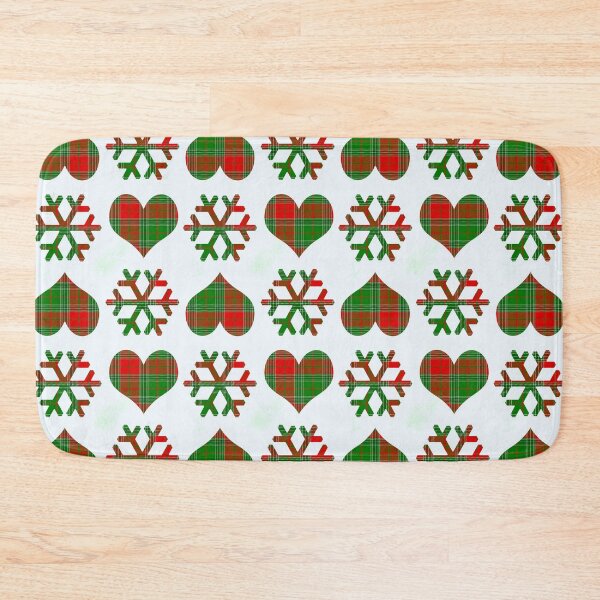 Item preview,  Christmas Winter Red Green Plaid Check Pattern Snowflakes And Heart designed and sold by Tamas Das.