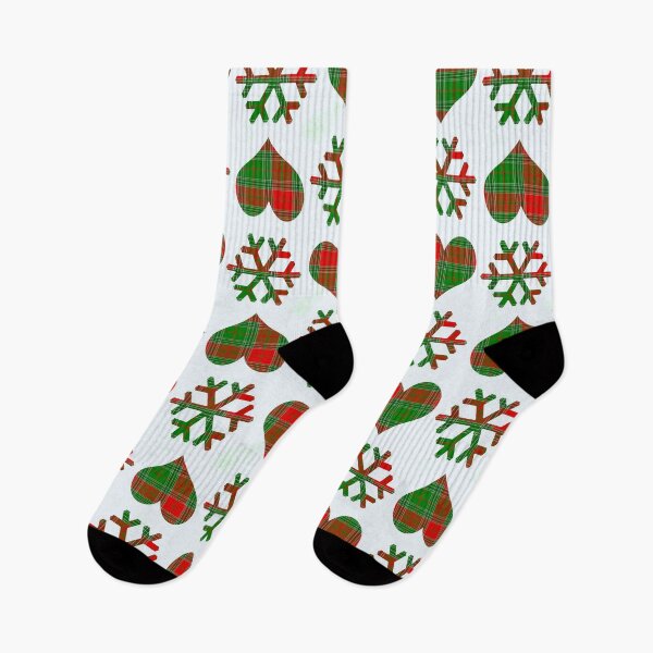 Item preview,  Christmas Winter Red Green Plaid Check Pattern Snowflakes And Heart designed and sold by Tamas Das.