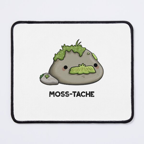Item preview, Moss-tache Funny Moustache Puns designed and sold by punnybone.