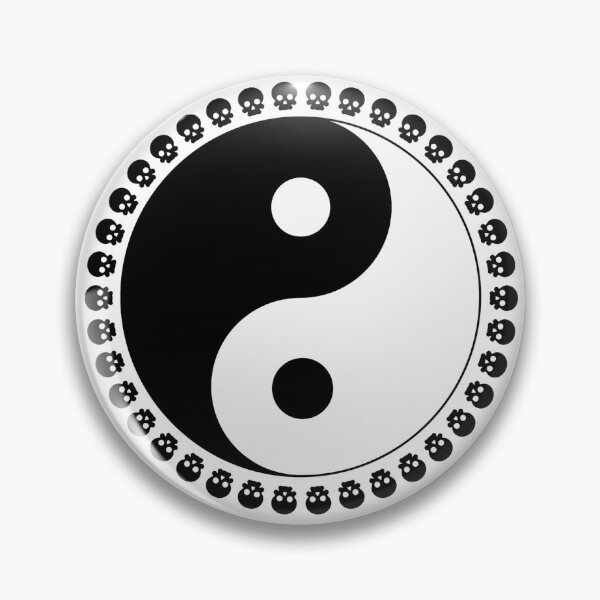 Item preview, Skulls Yin Yang Feng Shui Ying Yang Taoism Taijitu Buddhism designed and sold by Minnesnowta.