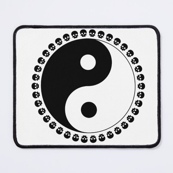 Item preview, Skulls Yin Yang Feng Shui Ying Yang Taoism Taijitu Buddhism designed and sold by Minnesnowta.