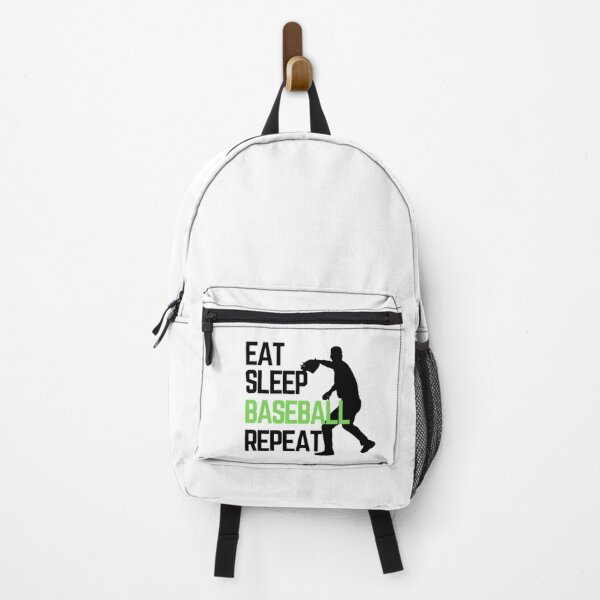 Item preview, Eat Sleep Baseball Repeat - Black Green 6 designed and sold by GymWearDepot.