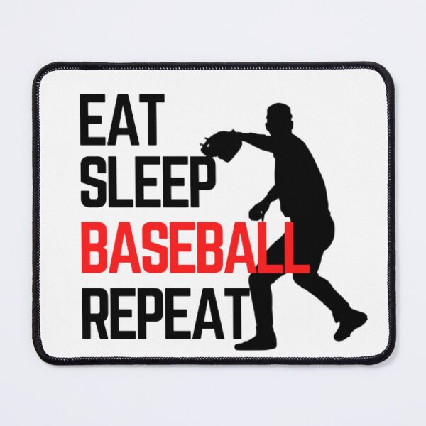 Item preview, Eat Sleep Baseball Repeat - Black Red 6 designed and sold by GymWearDepot.