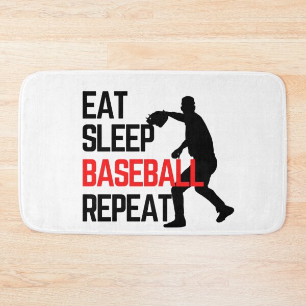 Item preview, Eat Sleep Baseball Repeat - Black Red 6 designed and sold by GymWearDepot.