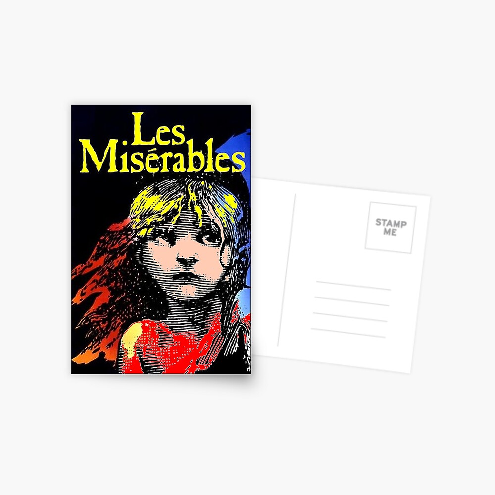 LES MISERABLES: impresión publicitaria coloreada restaurada Postal