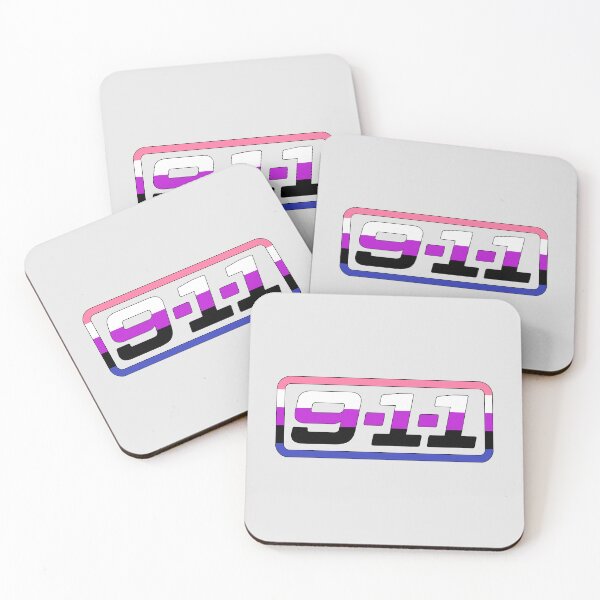 Item preview, 9-1-1 on FOX logo (Genderfluid Pride Themed) designed and sold by Sunny's Delights.